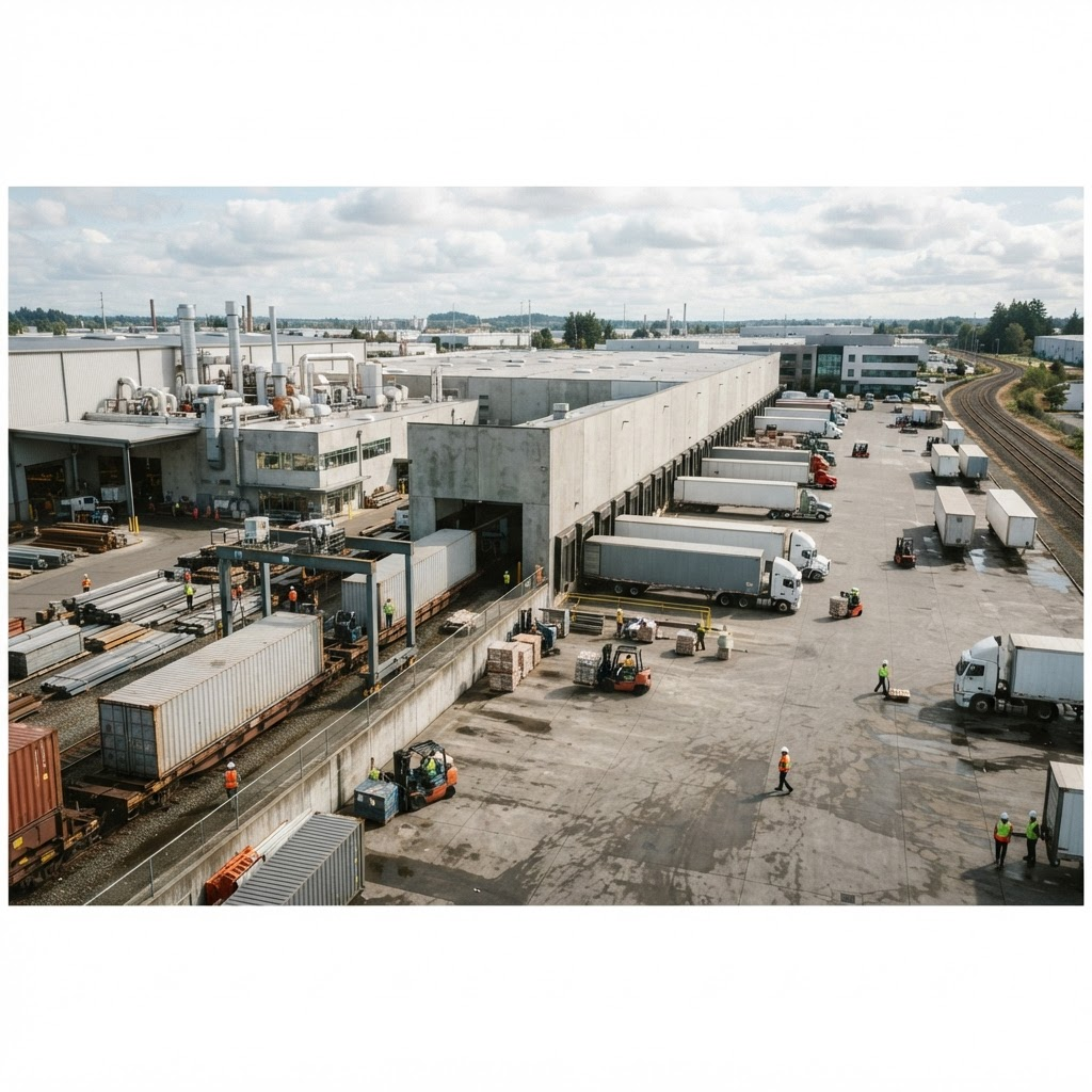 Manufacturing, warehousing and freight operations across a supply chain